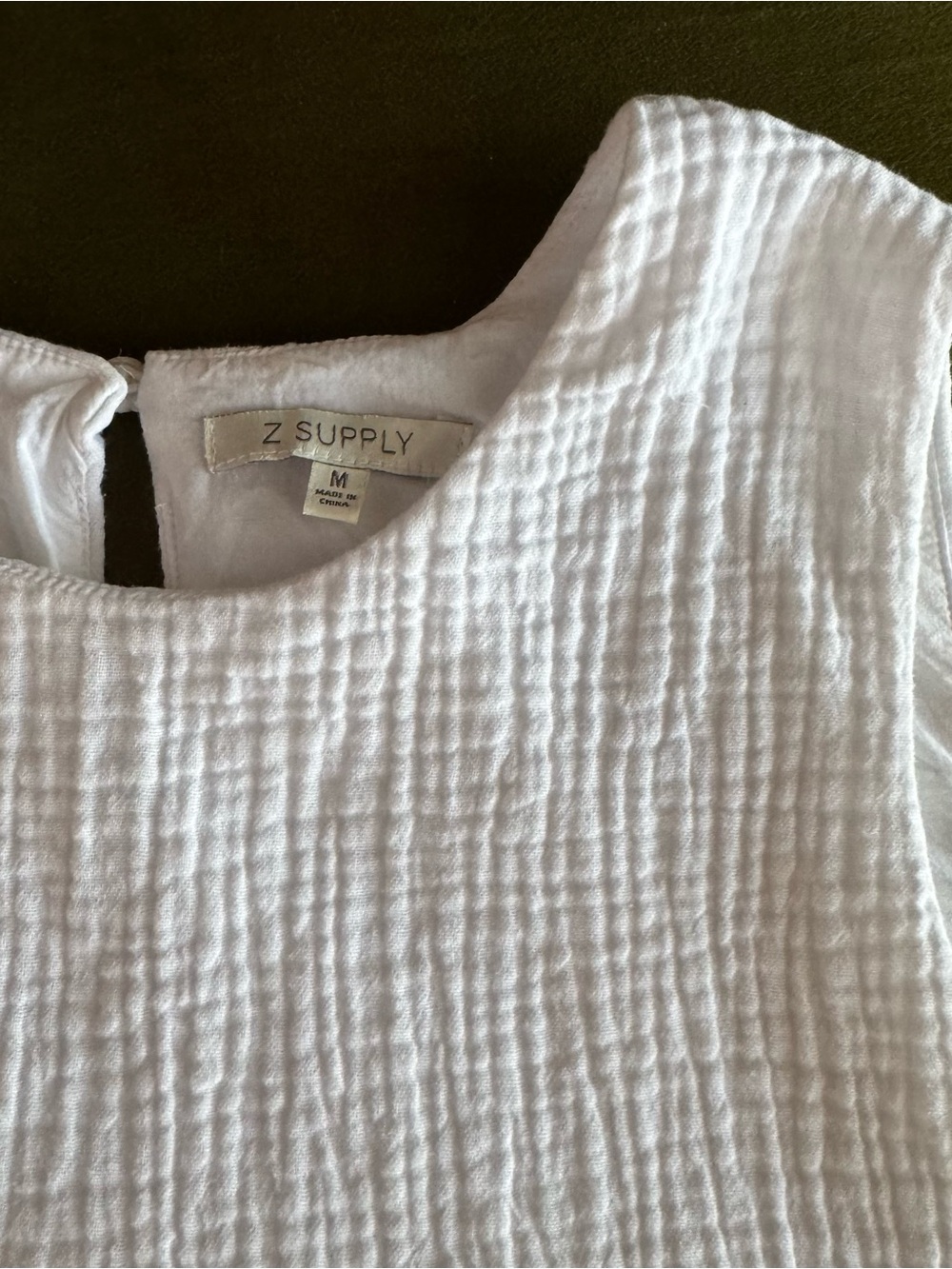 Z-SUPPLY BEAU WHITE GAUZE TOP - Picture 5 of 9